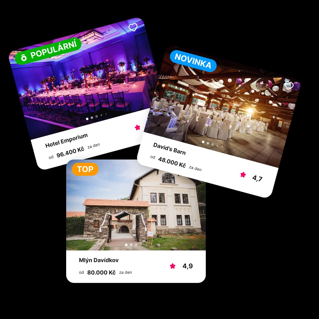 Venue listing cards
